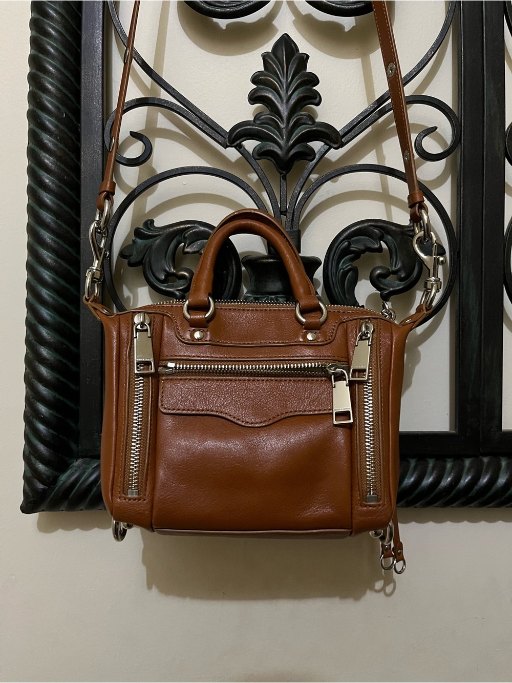 Rebecca Minkoff Brown Leather Mini Crossbody Satchel